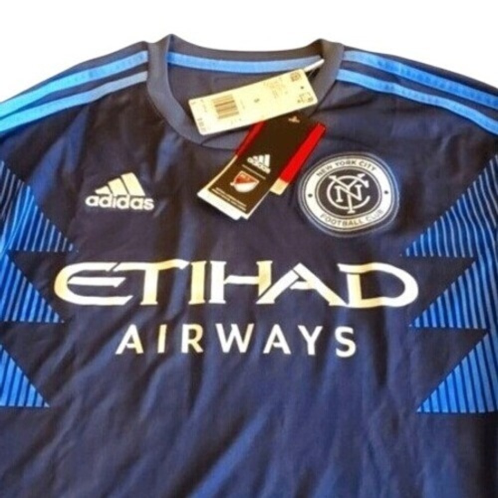 Adidas 2018 NYC‎ Football Club Jersey Etihad Airways MLS Soccer Shirt S NWT - Picture 2 of 7